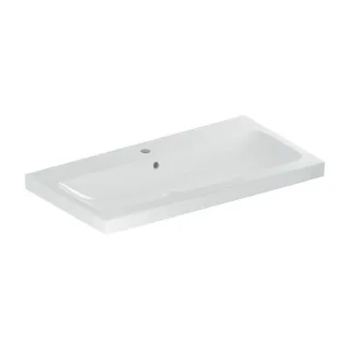 Geberit iCon Light Waschtisch 501836001 90x48cm, Hahnloch mittig, mit Überlauf, weiß