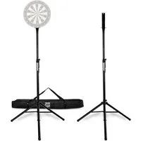 Pronomic Dartscheibe DA-45S Ständer für Dartscheibe - Dartboard Halterung - Dartständer, (Spar-Set, 3-tlg., inkl. Transporttasche), aus pulverbeschichtetem Stahl, höhenverstellbar