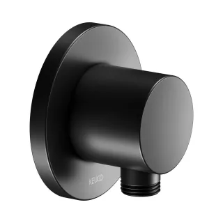 Keuco IXMO Black Selection Schlauchanschluss, rund, schwarz matt 59547370001