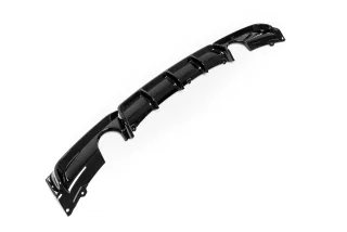 Heckdiffusor Diffusor Stoßstange Hinten Sport Look GLANZ SCHWARZ für BMW 3er F30 F31 ab 2011-2019 mit M-Paket (1 Endohr Links + Rechts)