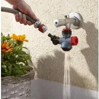 Westfalia Wasserwelten Schlauchkupplung Wasserwelten Multifunktions Wasserhahn Adapter Multi Tap, 1 Zoll, 3/4 Zoll