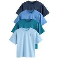 Next T-Shirt T-Shirt mit Grafik und kurzen Ärmeln, 4er-Pack (4-tlg)