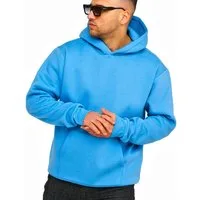 DAILY COTTON Hoodie im Oversize Schnitt Unifarben - Kapuzenpullover Loose-Fit Herren Basic Kapuzen-Sweatshirt Oversized Raglan Sweater