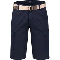 LERROS Bermudas Herren Cargo Bermudashorts mit Seitentaschen und Gürtel (Set) Bequem geschnittene Bermuda für den Sommer, Einfarbig, 100% Baumwolle