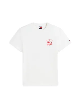 Tommy Hilfiger - T-Shirt mit Print weiß - Gr. - M
