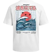 Neverless Oversize-Shirt Herren T-Shirt - Japan Wave - Oversized Relaxed Fit Sommer Fashion mit Print