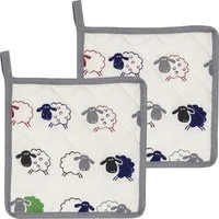 Kracht Topflappen Topflappen "Schäfchen" 2er-Pack, Motiv