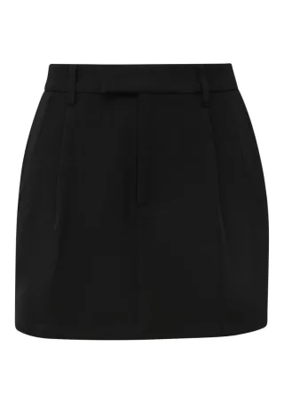 Q/S designed by - Short mit Falten schwarz - Gr. - 32
