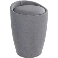 WENKO Wäschekorb CANDY Hocker mit Waschfach, praktischer 2 in 1 Badesitz - 20 l, WENKO