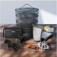 Spider Farmer Gartenpflege-Set Spider Farmer Ernte Starterset, 9 in 1 Ernte Set mit Trockenregal und Tasche