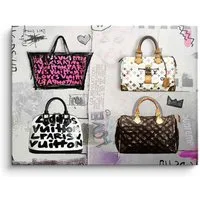 DOTCOMCANVAS® Leinwandbild Louis Vuitton, Leinwandbild Louis Vuitton Handtasche Mode Fashion Wandbild