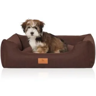 Knuffelwuff Hundebett Lotte aus Velours mit feinem Handwebcharakter
