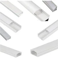 oyajia LED-Stripe-Profil 5x LED Aluprofil Aluminium Profile Alu Schiene Leiste Leuchte, 1m Alu Schiene für Streifen Beleuchtung Kanal Aluprofil Profile