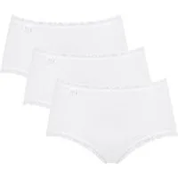 sloggi Midislip 24/7 Cotton Lace (3er Pack) mit zarter Spitze, Baumwollmischung. blickdicht, hüftiger Schnitt