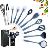 Coradoma Kochbesteck-Set Küchenutensilien 12er Set aus Silikon Geschirrset Küchenhelfer (12-tlg)
