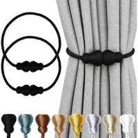 Agger Raffhalter Magnetische Raffhalter 2 Stück für Vorhänge – Dekorative Seil, (2-tlg), Raffhalter mit Magnetverschluss für Innen- und Außenbereich