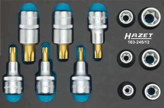 HAZET Werkzeug-Satz TORX® Einlage 12-teilig - 163-245/12