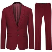 Allthemen Anzug (2 tlg) Herren Slim Fit Anzüge Modern Herrenanzug für Business