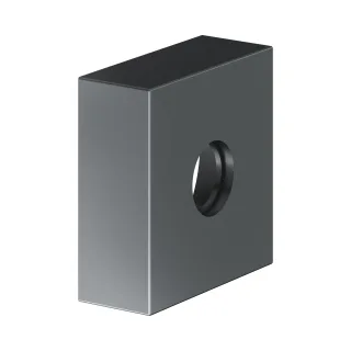 Keuco Verlängerungs-Rosette eckig f. 59545, Schwarzchrom gebürstet, Höhe 25 mm, 59545130282 59545130282
