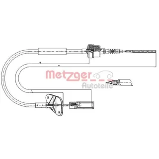 Metzger Kupplungsseil Fiat 500 Panda Ford Ka