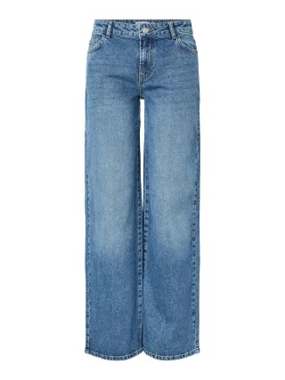PIECES - PCSELMA LW WIDE JEANS NEW MB NOOS BC Medium Blue Denim - Gr. - 32