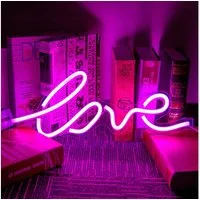 Rosnek LED Dekolicht Neon Lampe,Banane Hello Herz Dream Love,Schlafzimmer Nachtlicht, SMD2835 LED, mit USB transparenter Acrylrückwand