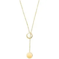 Unique Y-Kette Vergoldetes Edelstahl mit modernem Kreis Design N5102
