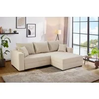 Jockenhöfer Gruppe Ecksofa Ecksofa Elmau, Größe Ottomane: XL, B:261cm, mit Schlaffunktion, Bettkasten & 2 Zierkissen