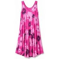 ITALY VIBES Sommerkleid - geblümtes Kleid weich fallend - Damenkleid mit Blumenprint ONE SIZE - passend für Größen M bis XL