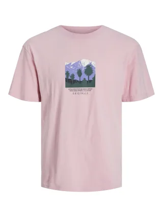 JACK&JONES - JORLUCCA GRAPHIC TEE SS CREW NECK pink nectar - Gr. - XL
