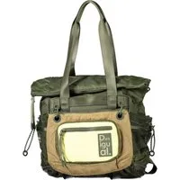 Desigual Umhängetasche, Vielseitige grüne Damenhandtasche – Umwandelbar zum Rucksack
