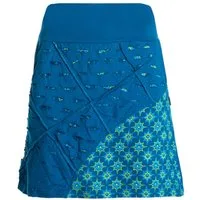 Vishes Minirock Damen A-Linie Rock Baumwolle Blumen-Muster elastischer Bund mit Tasche Alternative Bekleidung, Ethno, Hippie, Retro Style
