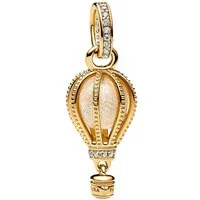 Pandora Charm-Einhänger 769434C01, Heißluftballon, vergoldet, Reisen, Glas, Zirkonia