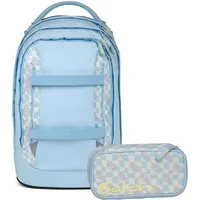 Satch Schulranzen Schulrucksack-Set PACK Summer Era 2-teilig (2-teilig), ergonomisch, Your-Size-System, 5 Fächer
