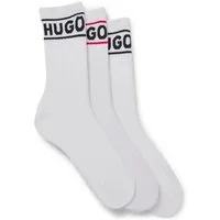 HUGO Freizeitsocken 3P QSRIB SPORTY CC W (Packung, 3-Paar, 3er) mit kontrastfarbenem Logodetail