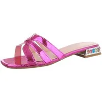 Ital-Design Damen Mules Freizeit Pantolette (86527234) Blockabsatz Pantoletten in Pink