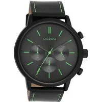 OOZOO Quarzuhr Oozoo Herren Armbanduhr Timepieces Analog, (Analoguhr), Herrenuhr rund, extra groß (ca. 50mm) Lederarmband, Fashion-Style