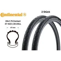 CONTINENTAL Fahrradreifen 2 Stück 28 Zoll Continental Contact Fahrrad Reifen 28x1.75 City Bike