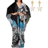 MOPUEA Strandkleid Maxikleid Strand-Tunika Bikini-Überwurf Beachwear Boho-Strandkleid (Set, 1-tlg., Ideales Geschenk für besondere Frauen) Raffiniertes Design mit schmeichelnden Details