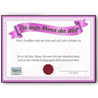 Tigerlino Poster Beste Mama Geschenk Geburtstag Mutter Geschenkidee Muttertag Urkunde