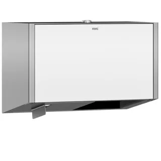 KWC Aquarotter WC-Doppelrollenhalter, EXOS, Edst., 280x193x147 mm, AP, Front ESG weiß, 2030034670 2030034670