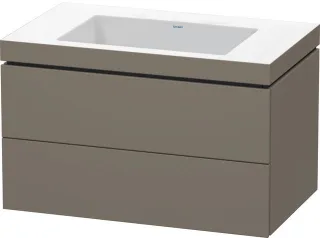 Duravit L-Cube c-bonded Set wandhängend Flanell Grau Seidenmatt 800x480x500 mm - LC6927N9090 LC6927N9090
