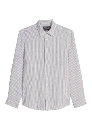 Marc OPolo Casual - Hemd Regular Leinen grau - Gr. - XXL