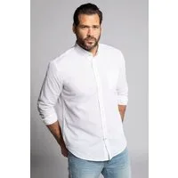 JP1880 Businesshemd Hemd Langarm Leinenmix Stehkragen Modern Fit