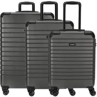 SOMKO Kofferset Line - 4-Rollen-Trolley Set 3tlg. (anthrazit), 4 Rollen