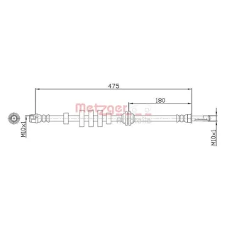 Metzger Bremsschlauch vorne Audi A4 A5