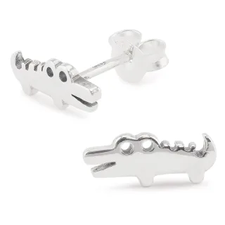 Krokodil Ohrringe aus 925 Silber