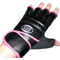 BAY-Sports Sandsackhandschuhe FIT Box Boxhandschuhe Sandsack Boxsack Handschutz schwarz/pink, XS - XXL Erwachsene und Kinder