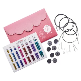 KnitPro Rundstricknadel-Set "Zing", Aluminium, Stärken: 3,5–8