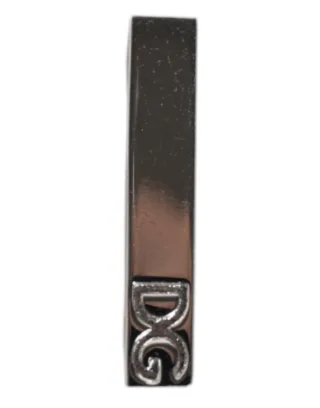 Silberfarbener Messing-Logo-gemarkt Krawattenklammer